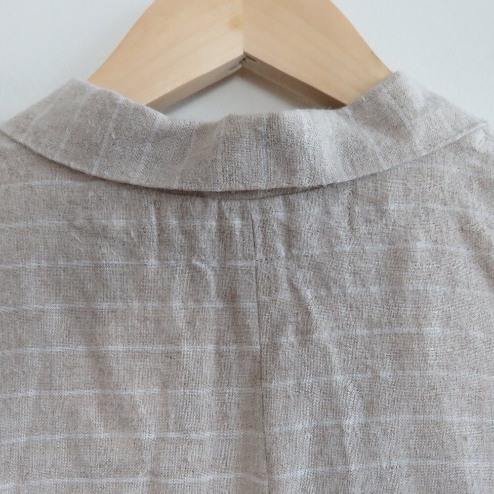 CHRISTY DAWN Phoebe Jumpsuit 100% Linen in Striped Tan Neutral - Size M - Picture 12 of 15